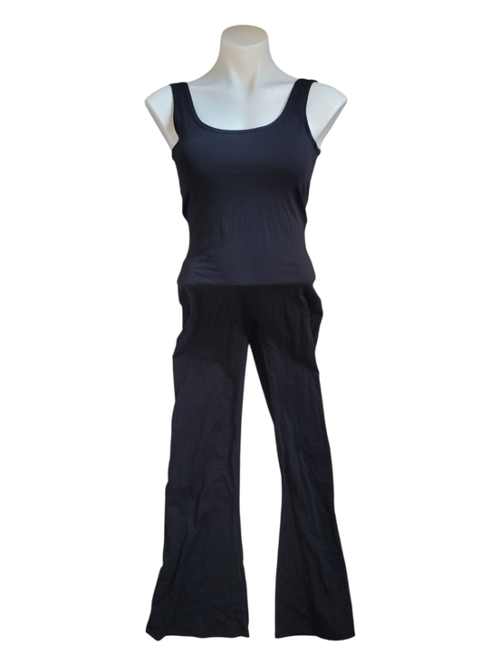 Pants - Womens Medium Black Form Fitting Tank Top Romper